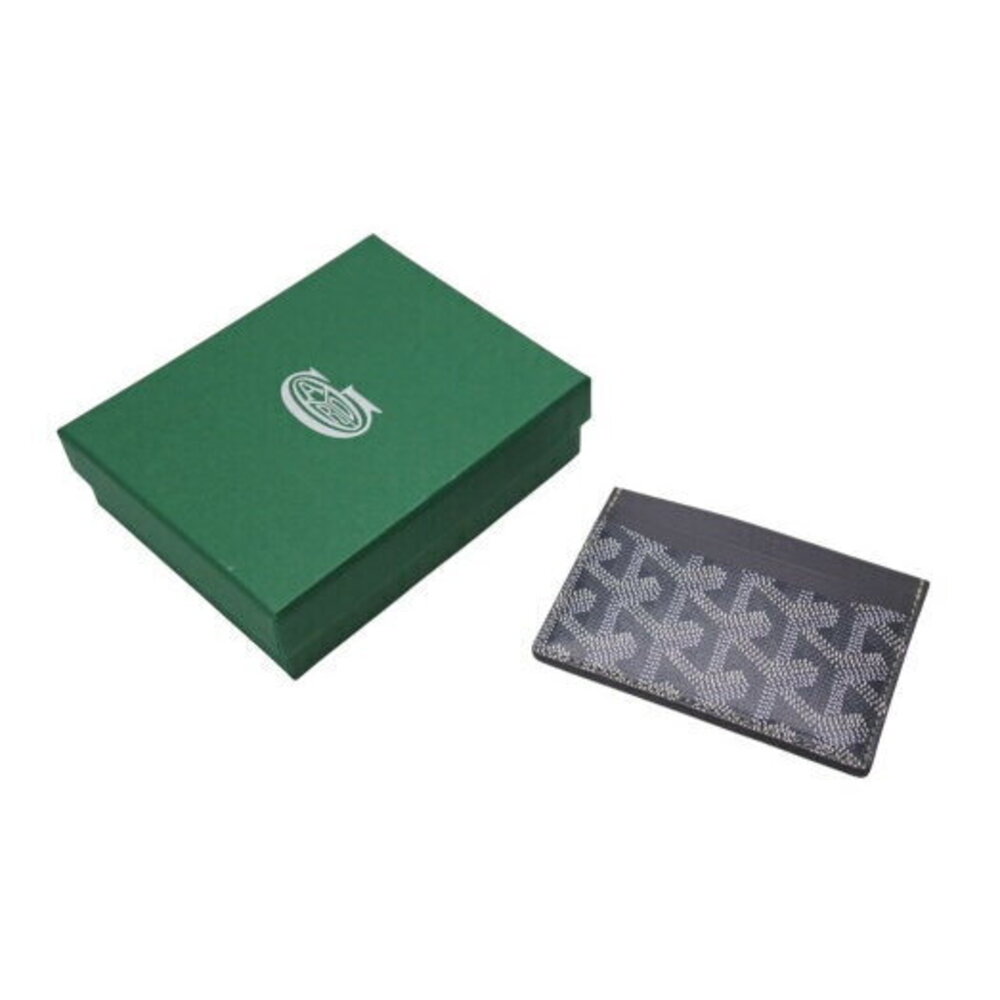 GOYARD Saint Sulpice Card Wallet gray leather